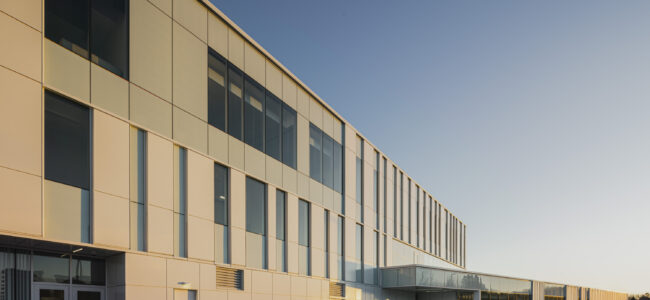 Façade du projet de construction